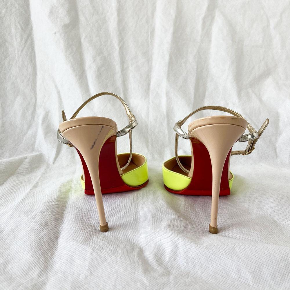 Christian Louboutin Neon Yellow Riverina Sandals, 37 - BOPF | Business of Preloved Fashion
