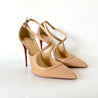 Christian Louboutin nude leather pointed toe pumps , 37 - BOPF | Business of Preloved Fashion