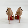 Christian Louboutin Nude Leather Pointed Toe Pumps With Side Buckle, 37.5 - BOPF | Business of Preloved Fashion