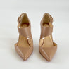 Christian Louboutin Nude Leather Pointed Toe Pumps With Side Buckle, 37.5 - BOPF | Business of Preloved Fashion