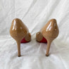 Christian Louboutin Nude Patent Leather Peep Toe Pumps, 37.5 - BOPF | Business of Preloved Fashion