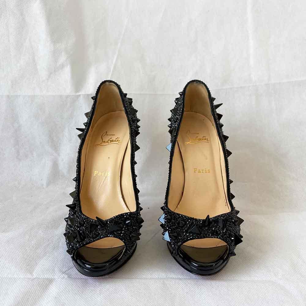 Christian Louboutin Pot Pourri Fifi Strass Spike Crystal Heels