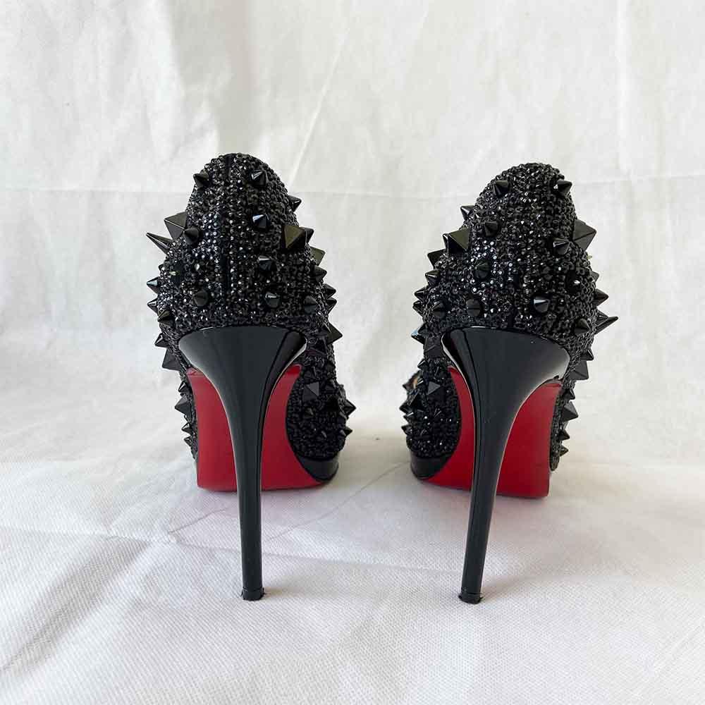 Christian Louboutin Pot Pourri Fifi Strass Spike Crystal Heels