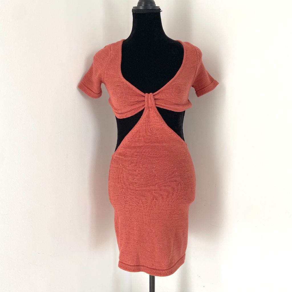 Cult Gaia Billie Knit Dark Orange dress - BOPF