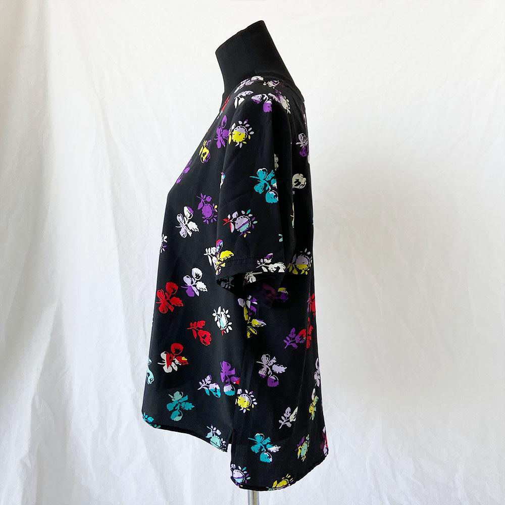 Diane Von Furstenberg Black multicolor floral top - BOPF | Business of Preloved Fashion