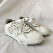 Dior B27 Low-Top White And Grey Smooth Calfskin Sneakers With White Dior Oblique Galaxy Leather, 38.5 - BOPF | Business of Preloved Fashion