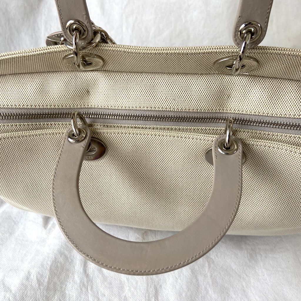 Dior Beige Leather Nappy Diaper Bag - BOPF | Business of Preloved Fashion