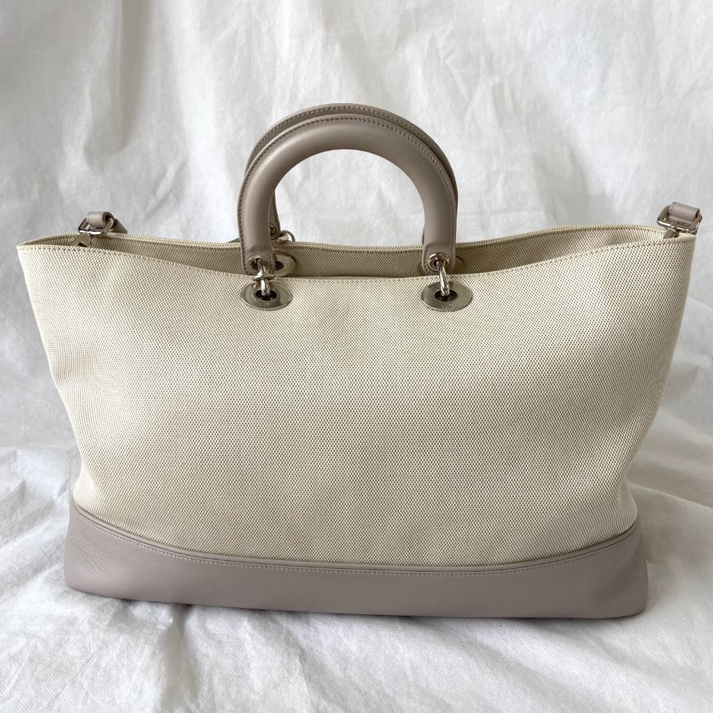 Dior Beige Leather Nappy Diaper Bag - BOPF | Business of Preloved Fashion