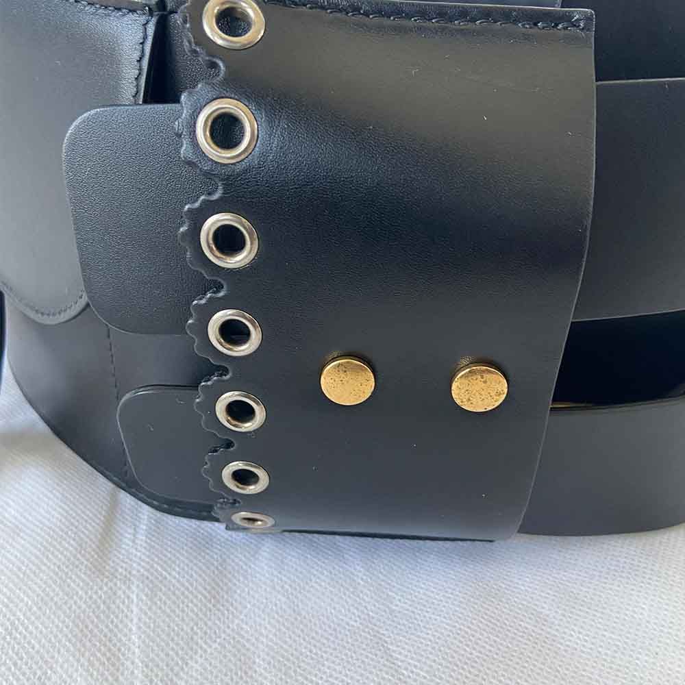 Dior Black Leather Saddle Belt - BOPF | Business of Preloved Fashion