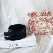 Dior Black Leather Saddle Belt - BOPF | Business of Preloved Fashion