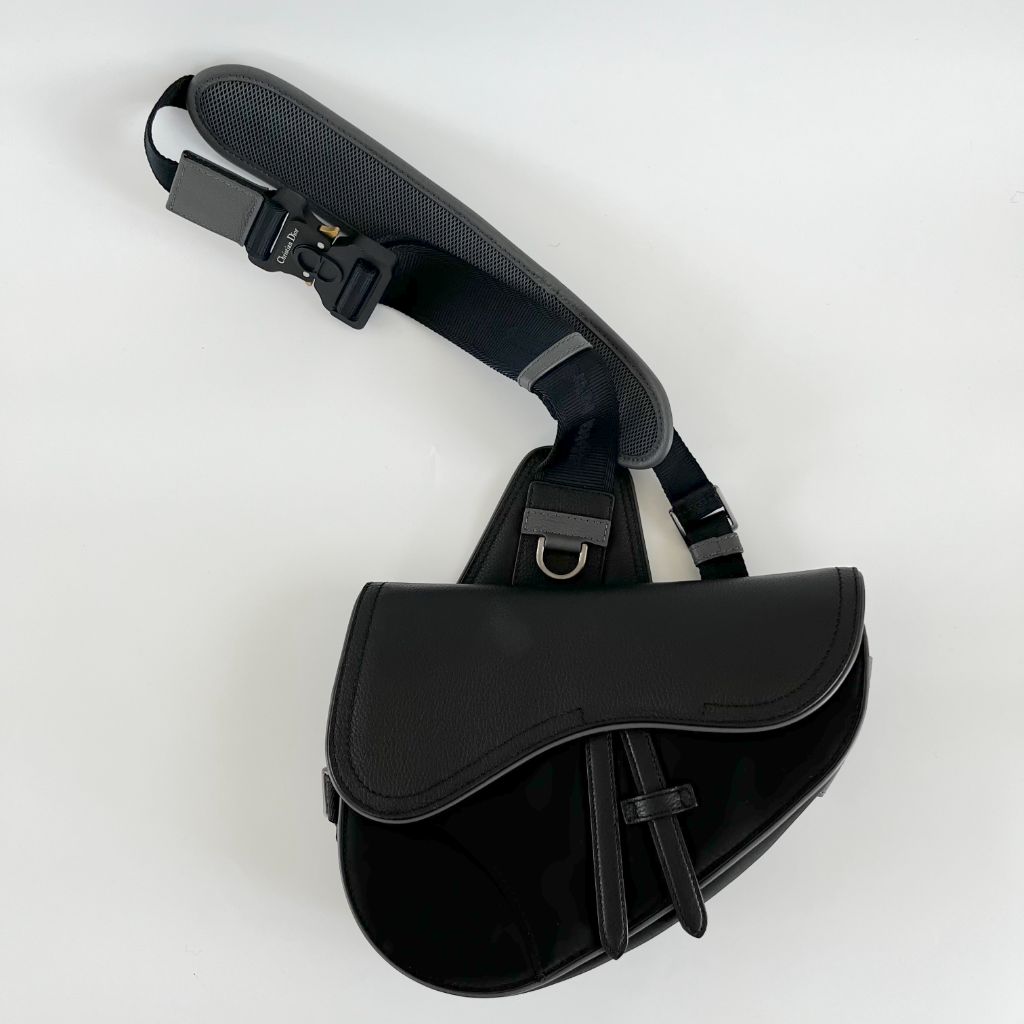 dior saddle bag mens black