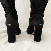 Dior Black Suede Knee High Boots, 37.5 - BOPF | Business of Preloved Fashion