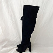 Dior Black Suede Knee High Boots, 37.5 - BOPF | Business of Preloved Fashion