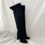 Dior Black Suede Knee High Boots, 37.5 - BOPF | Business of Preloved Fashion