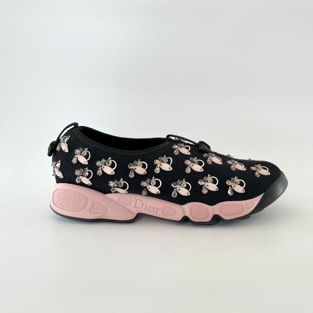 Dior Black/Pink Mesh And Fabric Fusion Sneakers, 39 - BOPF | Business of Preloved Fashion