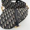 Dior Blue Oblique Canvas And Leather Saddle shoulder bag - BOPF | Business of Preloved Fashion