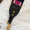Dior Canvas Pink And Blue 'CHRISTIAN DIOR' Embroidery Bag Strap - BOPF | Business of Preloved Fashion