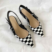 Dior checkered pointed toe slingback flats, 37 - BOPF | Business of Preloved Fashion