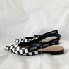 Dior checkered pointed toe slingback flats, 37 - BOPF | Business of Preloved Fashion