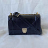 Dior Dark Blue Micro Cannage Patent Leather Small Diorama Shoulder Bag - BOPF | Business of Preloved Fashion