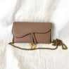 Dior Dusty Rose Leather Saddle Wallet on Chain - BOPF | Business of Preloved Fashion