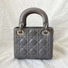 Dior Grey Cannage Leather Mini Lady Dior Tote - BOPF | Business of Preloved Fashion