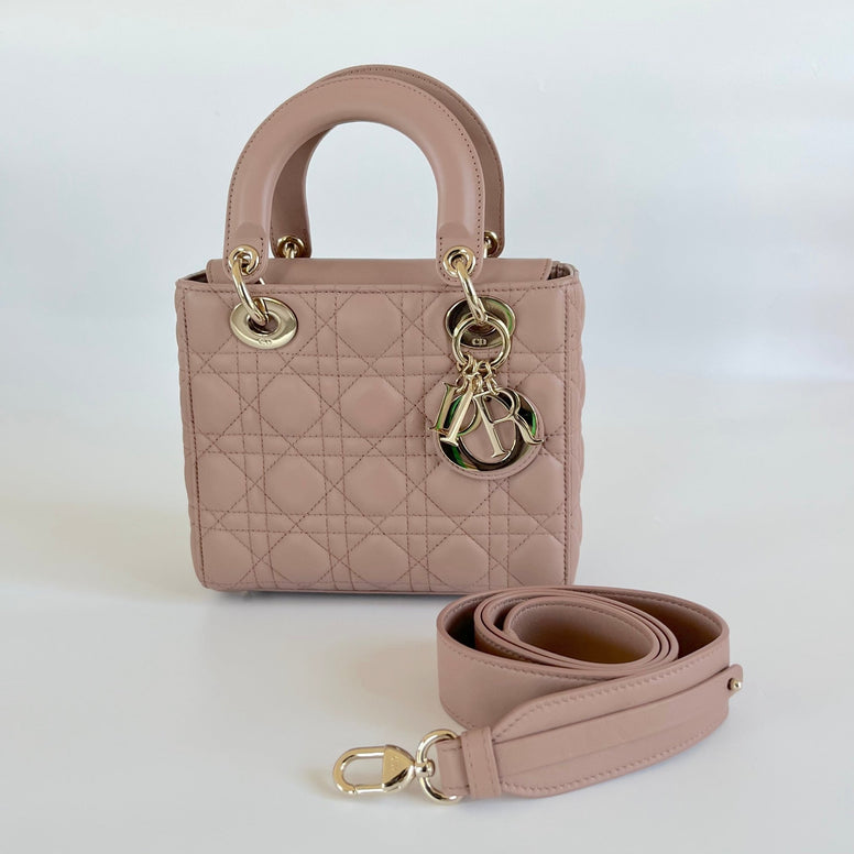 Dior Taupe Cannage Quilted Leather Small My Lady Dior Tote - BOPF | Business of Preloved Fashion