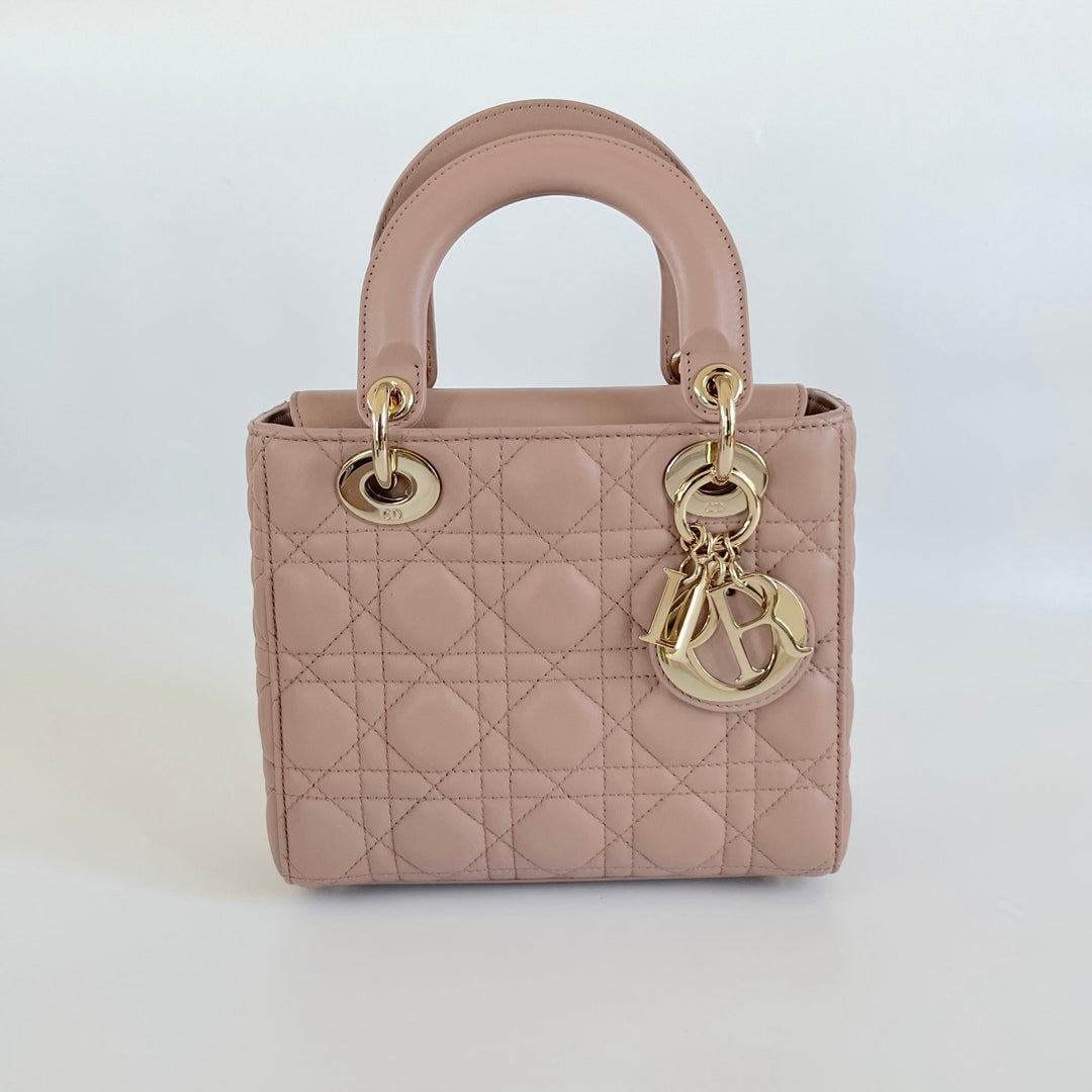 Dior Taupe Cannage Quilted Leather Small My Lady Dior Tote - BOPF | Business of Preloved Fashion