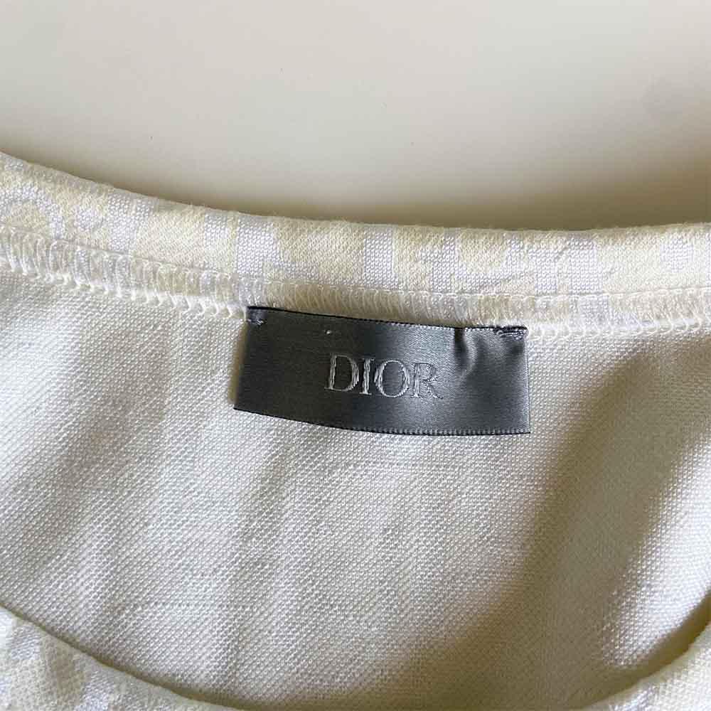 Dior White/Blue Gradient T-shirt All-Over Dior Oblique Motif (Men's) - BOPF | Business of Preloved Fashion