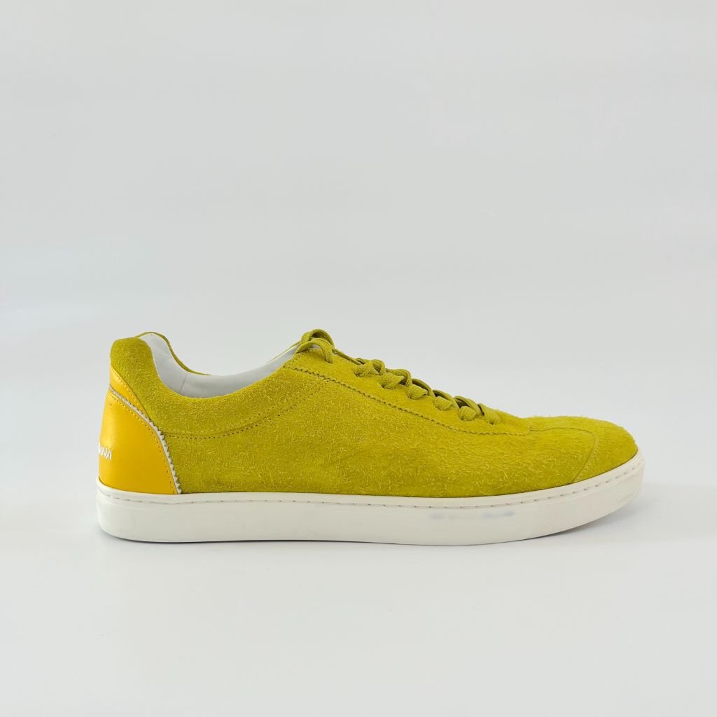 Dolce and Gabbana Yellow Suede Sneakers, UK 9 - BOPF | Business of Preloved Fashion