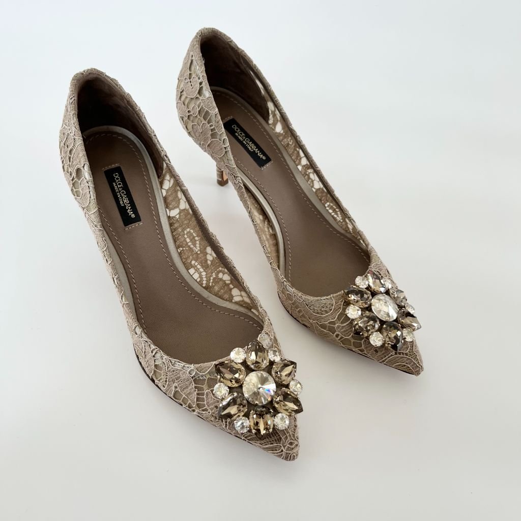 Dolce & Gabbana Bellucci Taormina lace pumps, 38 - BOPF | Business of Preloved Fashion