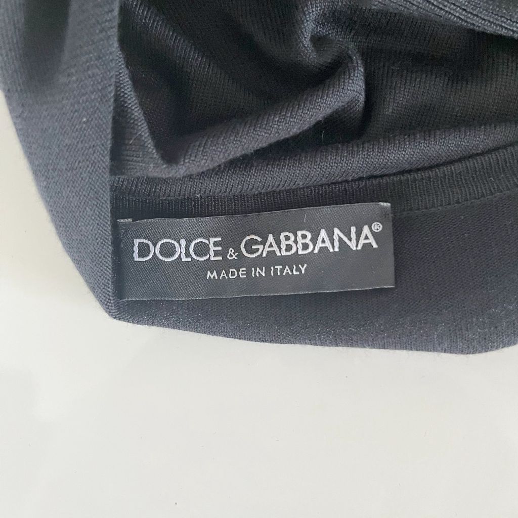 Dolce & Gabbana black knitted square neck top - BOPF | Business of Preloved Fashion