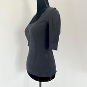 Dolce & Gabbana black knitted square neck top - BOPF | Business of Preloved Fashion