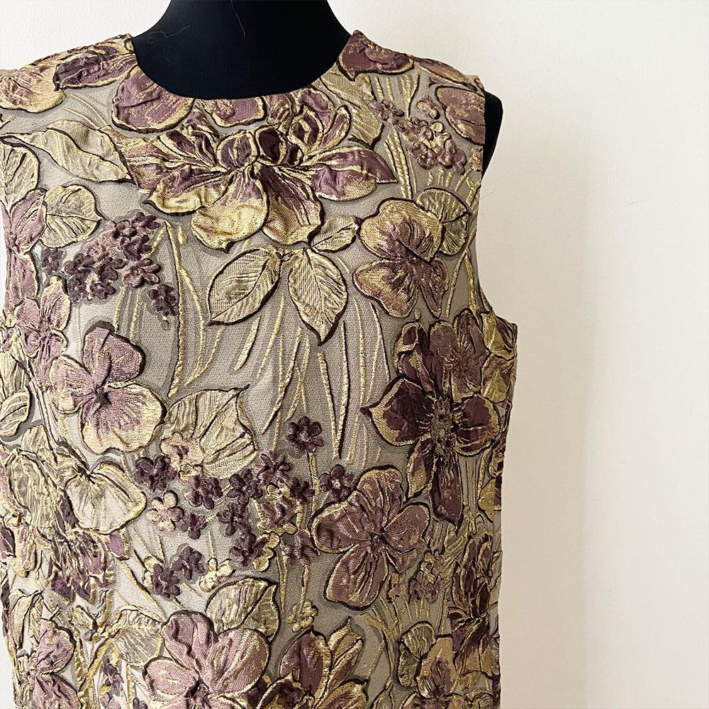 Dolce & Gabbana gold and purple embroidered jacquard dress - BOPF | Business of Preloved Fashion Dolce & Gabbana gold and purple embroidered jacquard dress - BOPF | Business of Preloved Fashion