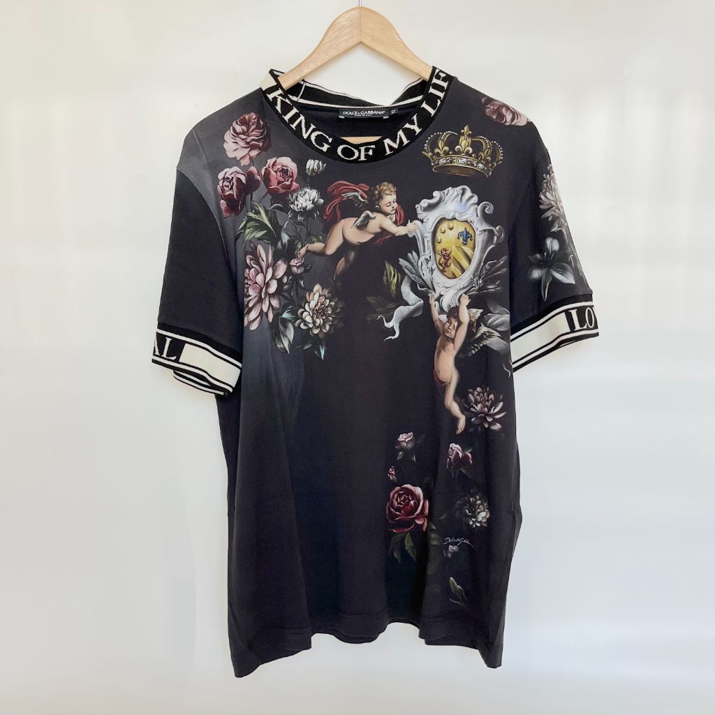 Dolce & Gabbana "King of My Life" Cherub T-shirt - BOPF | Business of Preloved Fashion