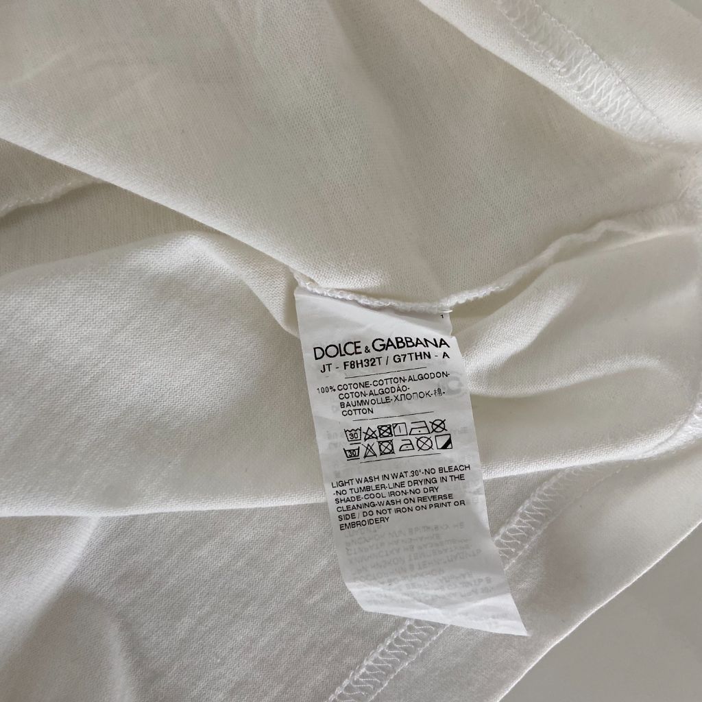 Dolce & Gabbana white t shirt ‘Love is Love’ printed t shirt - BOPF | Business of Preloved Fashion