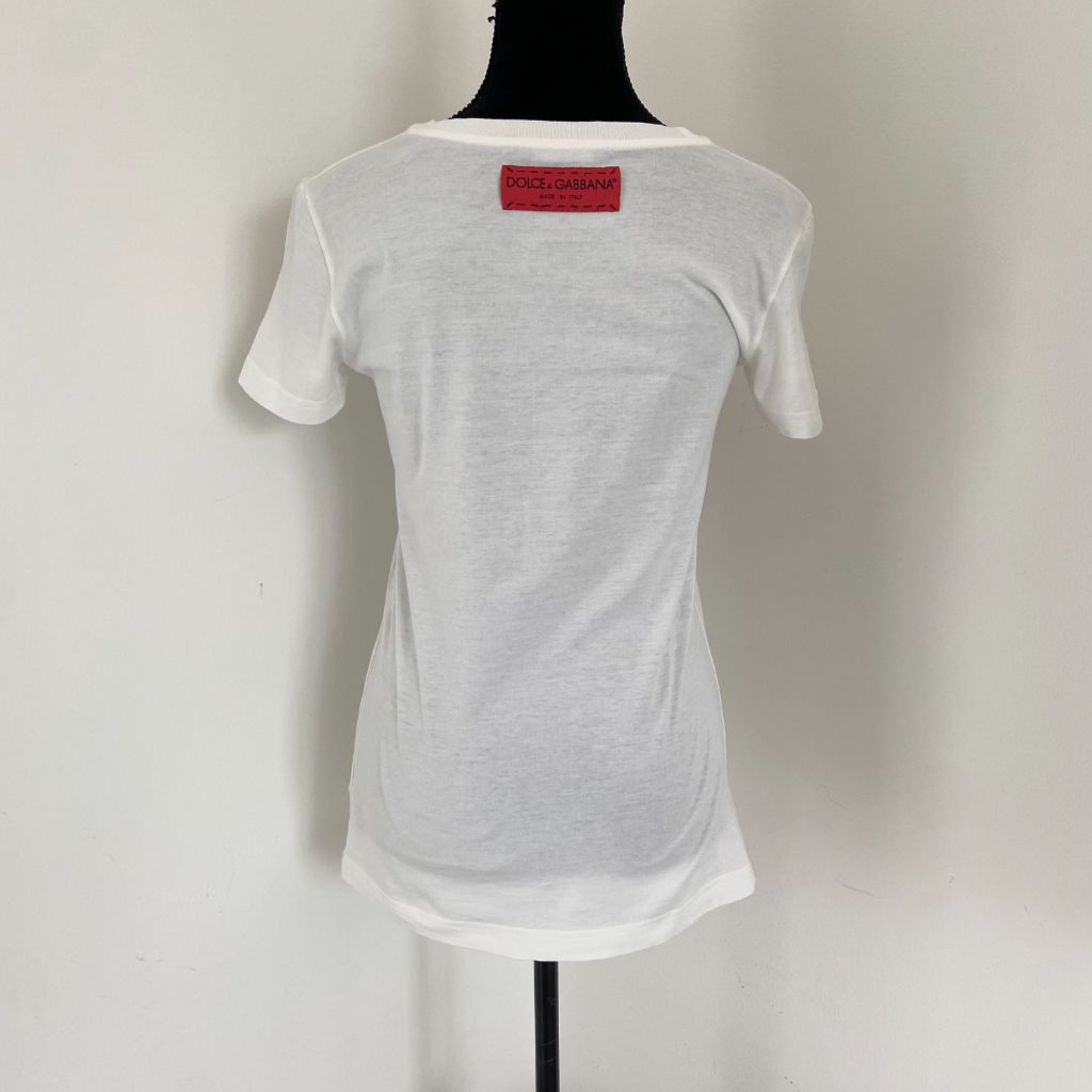 Dolce & Gabbana white t shirt ‘Love is Love’ printed t shirt - BOPF | Business of Preloved Fashion