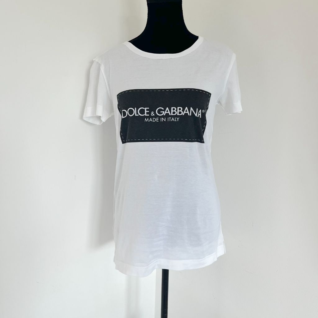 Dolce & Gabbana White T-shirt with Logo - BOPF | Business of Preloved Fashion