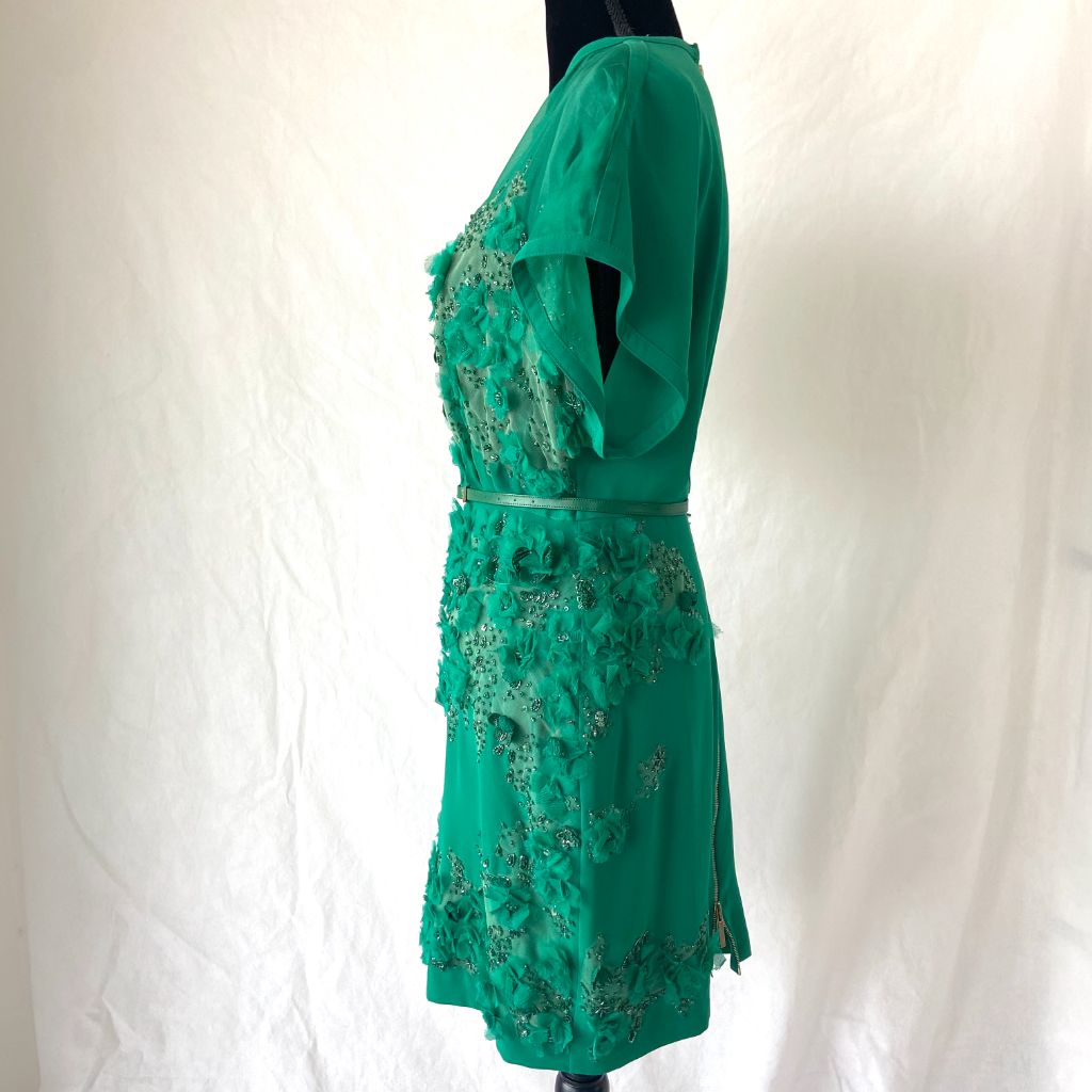 Elie Saab green bead embroidered mini dress - BOPF | Business of Preloved Fashion Elie Saab green bead embroidered mini dress - BOPF | Business of Preloved Fashion