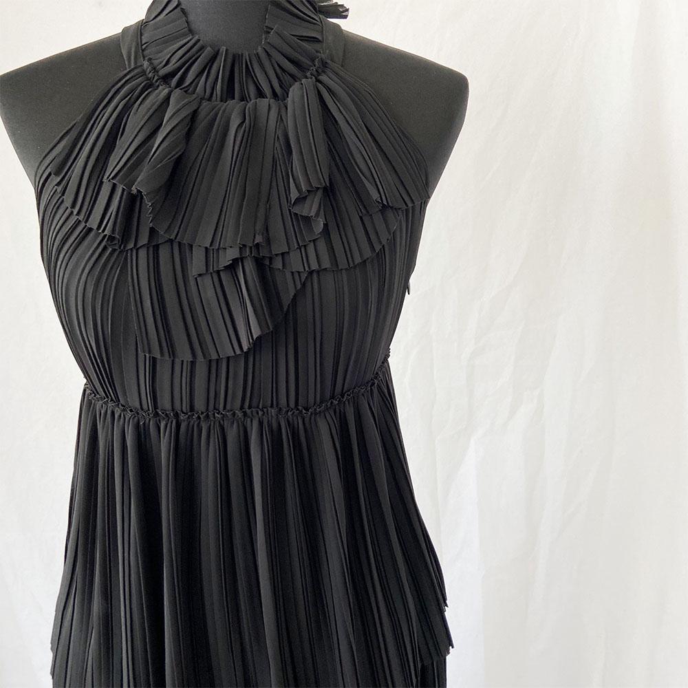 Elie Tahari black sleeveless pleated tiered gown - BOPF | Business of Preloved Fashion Elie Tahari black sleeveless pleated tiered gown - BOPF | Business of Preloved Fashion