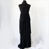 Elie Tahari black sleeveless pleated tiered gown - BOPF | Business of Preloved Fashion