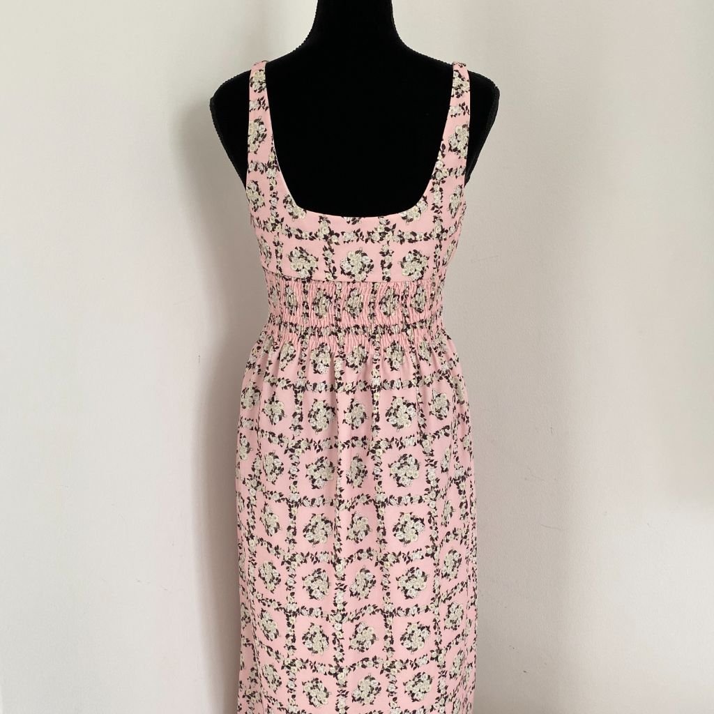 Emilia Wickstead pink floral printed dress - BOPF | Business of Preloved Fashion