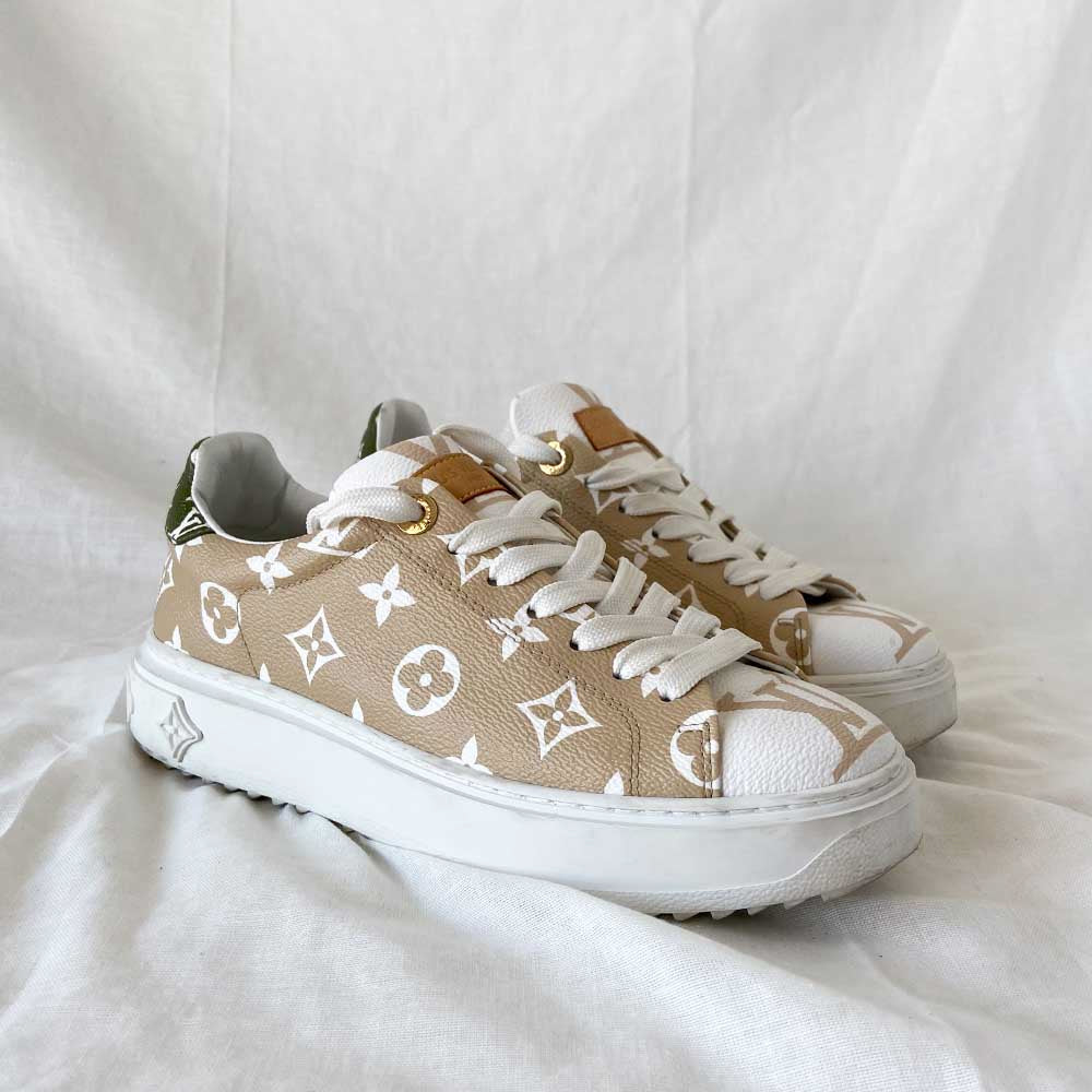 Louis Vuitton - Authenticated Time Out Trainer - Rubber Beige for Women, Very Good Condition