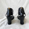 Fendi black patent leather wedge sandals, 37 - BOPF | Business of Preloved Fashion