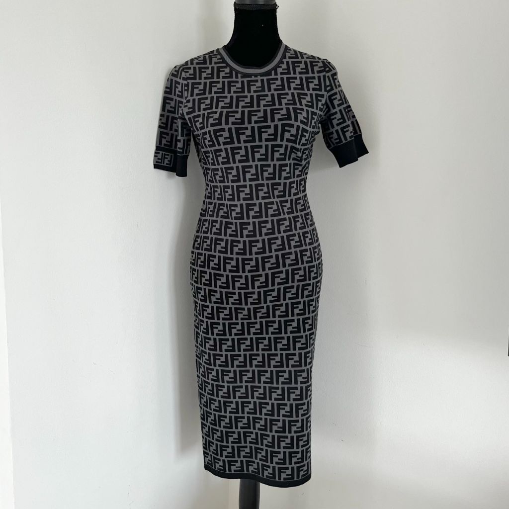 Fendi FF Knit Midi Dress BOPF Business of Preloved Fashion
