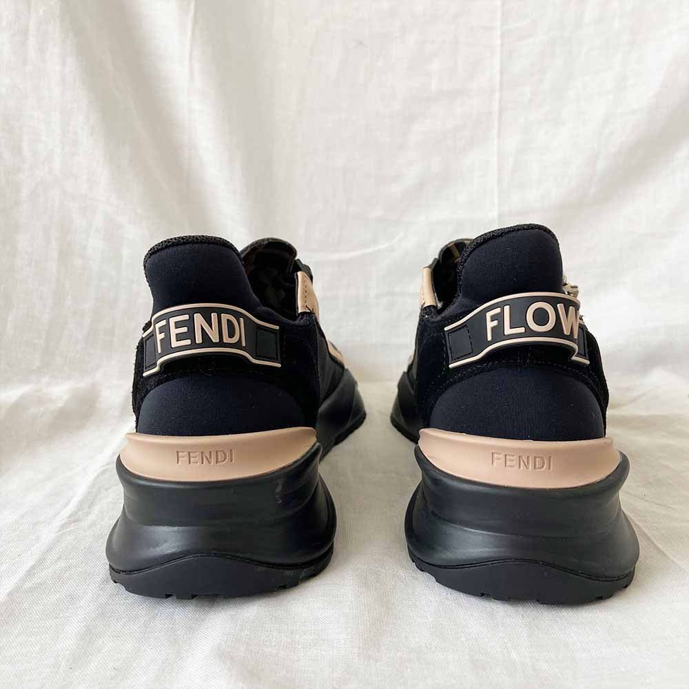 Fendi Flow Black nylon and suede low-top Sneakers, 38 - BOPF | Business of Preloved Fashion