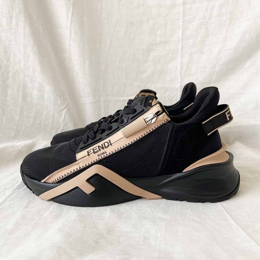Fendi Flow Black nylon and suede low-top Sneakers, 38 - BOPF | Business of Preloved Fashion