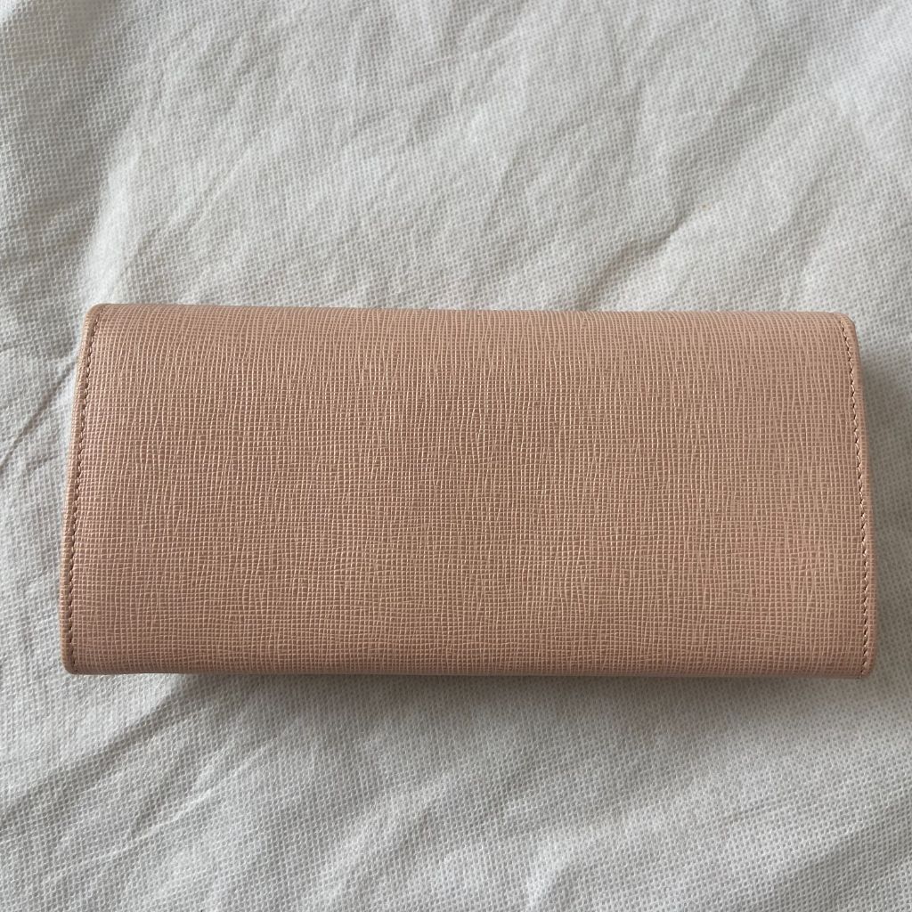 Fendi pink leather textured continental flap wallet - BOPF | Business of Preloved Fashion