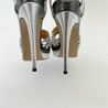 Fendi Silver Leather Cage Peep Toe Ankle Strap Sandals, 38 - BOPF | Business of Preloved Fashion