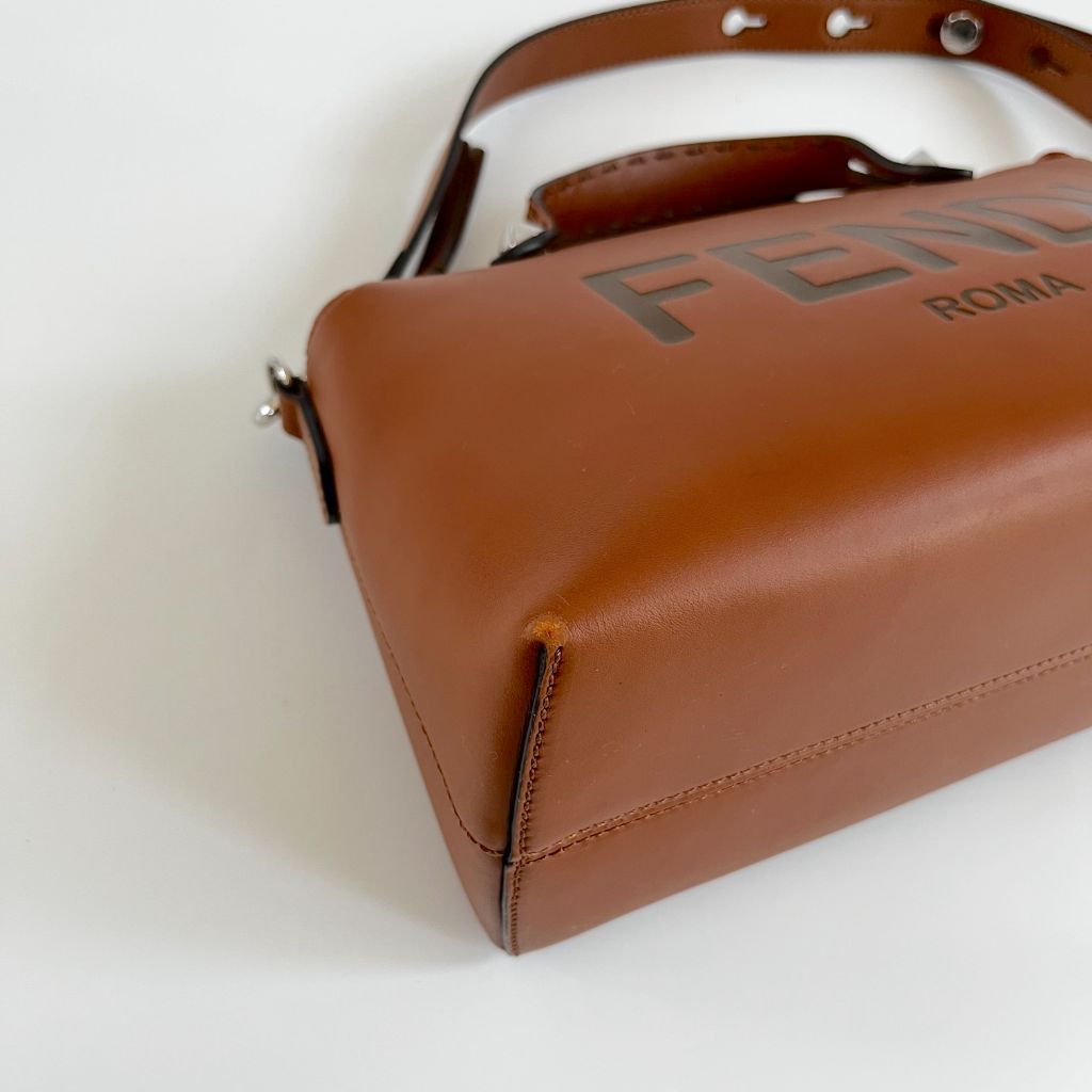 Fendi Tan By The Way Mini Bag With Logo - BOPF | Business of Preloved Fashion